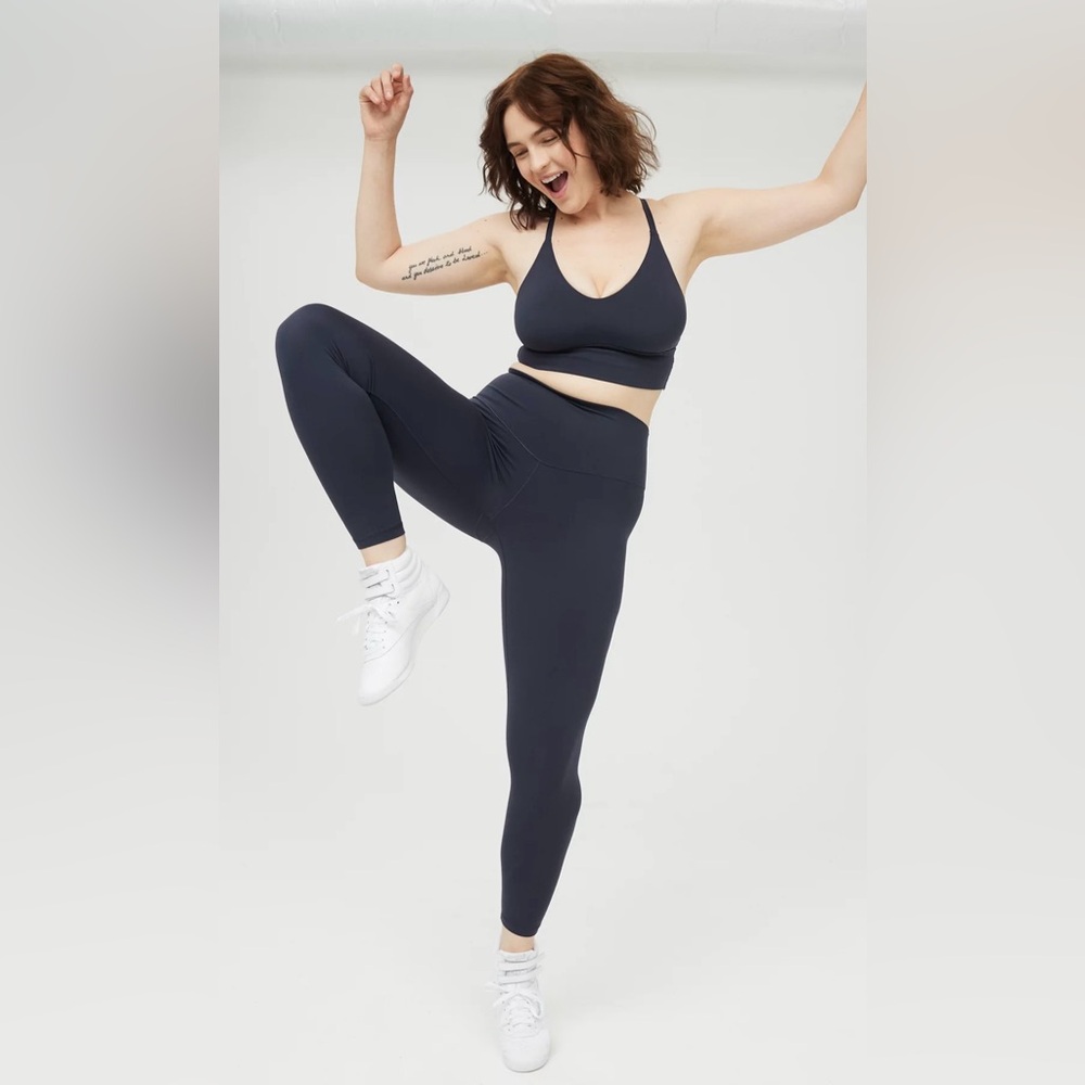 Offline By Aerie Real Me High Waist 7/8 Leggings In Steel Blue Size M